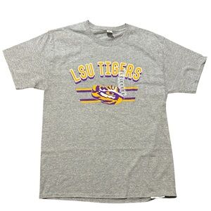Hanes LSU Collegiate Football Tigers T-Shirt Size Large